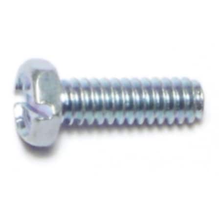 Midwest Fastener #10-24 x 5/8 in Slotted Hex Machine Screw, Zinc Plated Steel, 40 PK 65563